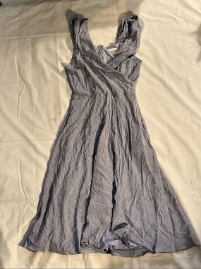 Just Me Striped Maxi Dress in Blue